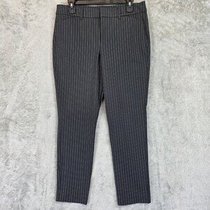 Old Navy Pants Womens Size 10 Gray Pinstripe High Rise Pixie Skinny Ankle Dress